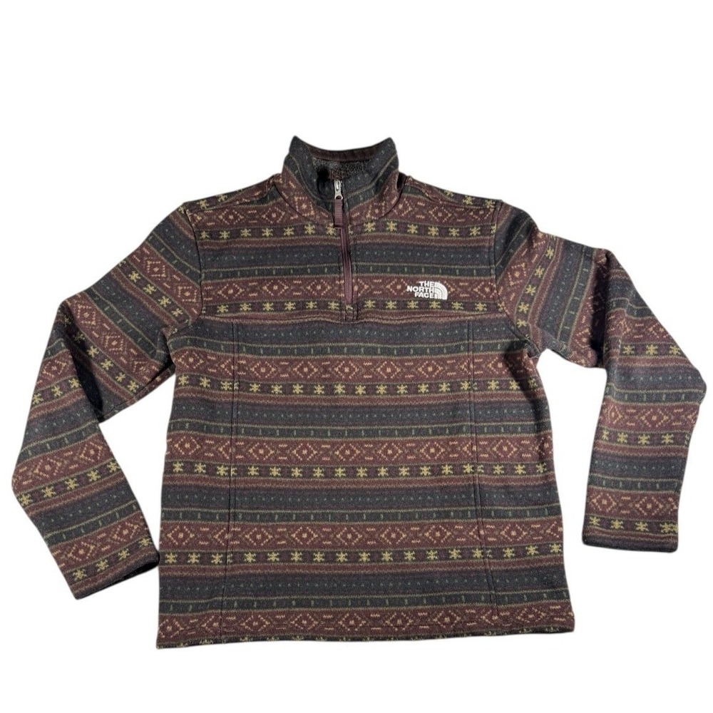 The North Face Tsillan Fleece 1/4 Zip Men's LARGE Aztec Pullover Jacket